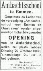 Opening Ambachtschool Emmen - illu